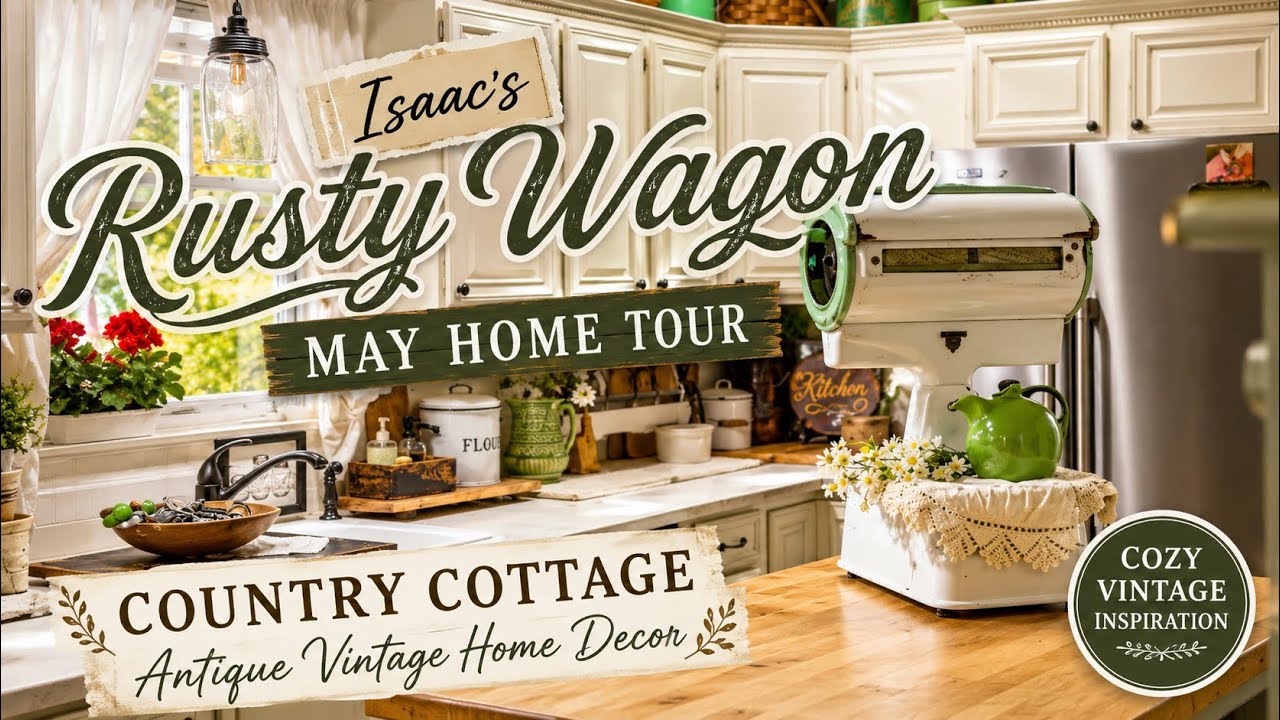 COUNTRY COTTAGE ANTIQUE PRIMITIVE FARMHOUSE HOME TOUR - Decor Vintage Ideas ~ Summer 2024