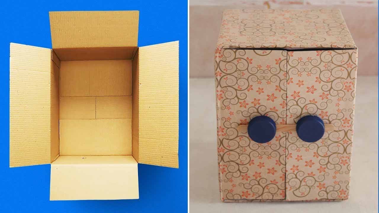 Ide Kreatif dari Kardus Bekas | Cara Membuat Lemari dari Kardus Bekas - Mudah dan Simple