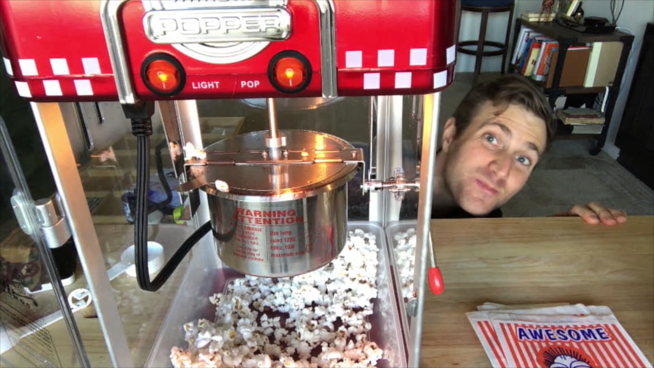 Making Garrett's Popcorn with the Little Bambino Popcorn Machine