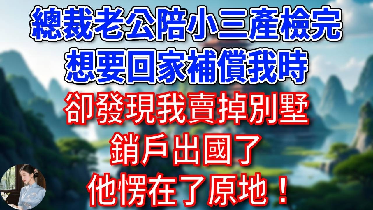 總裁老公陪小三產檢完，想要回家補償我時，卻發現我賣掉別墅，銷戶出國了，他愣在了原地！#為人處世#生活經驗#情感故事#故事#小說#戀愛#情感#婚姻