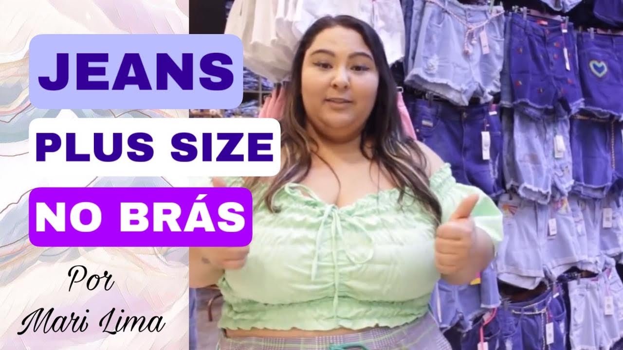 Onde comprar JEANS PLUS SIZE no #BR&Aacute;S ? - Wide leg plus, cal&ccedil;a jeans, shorts jeans plus - at&eacute; o 58