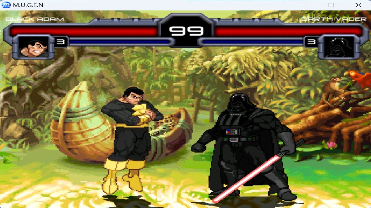 Black Adam vs Darth Vader SUPER VILLAINS FIGHT😈 DC Comics vs Star Wars Mugen Games Battle Tribute