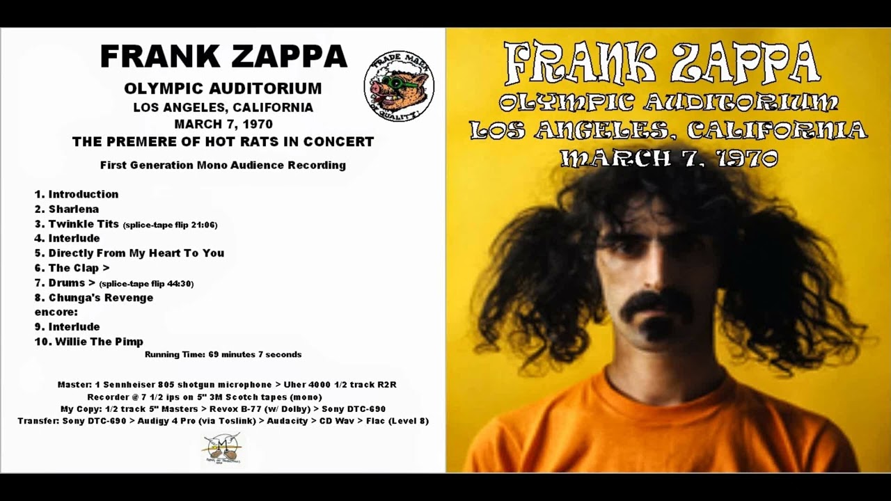 Frank Zappa - 1970 - Twinkle Tits - Olympic Auditorium, LA.