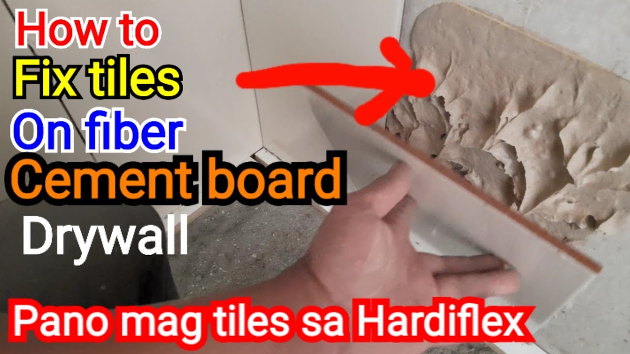 Tips Paano Magkabit ng Tiles sa Drywall Hardiflex | How to install Tiles Drywall Fiber Cement board.
