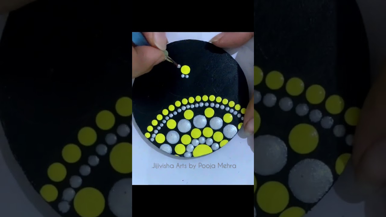 Dot Mandala Art on MDF Coaster | Dot Mandala Painting for Beginners | Simple Dot Mandala Pattern DIY