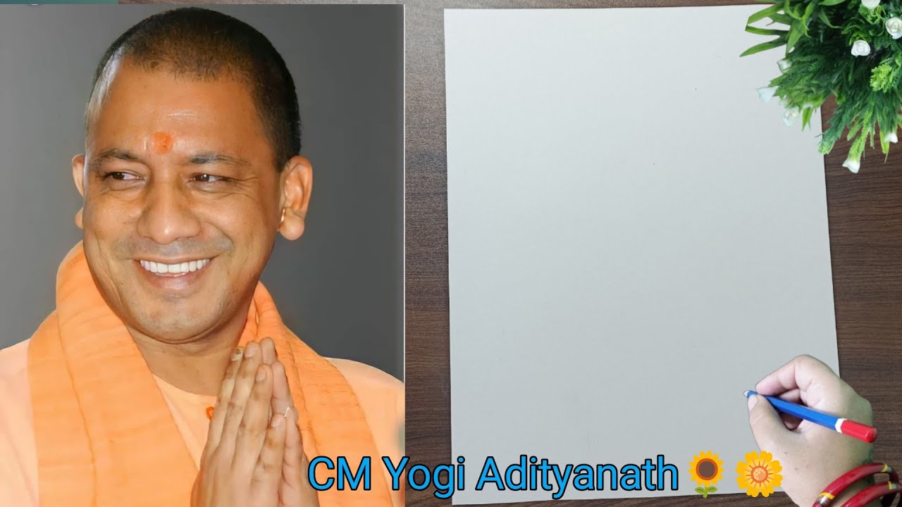 CM Yogi Adityanath🌼|Yogi Adityanath Outline Drawing Tutorial|How To Draw Adityanath yogi|