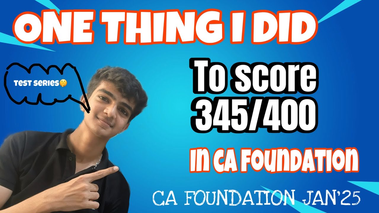 GIVE TEST SERIES AND SCORE 300+ IN CA FOUNDATION 🤯
