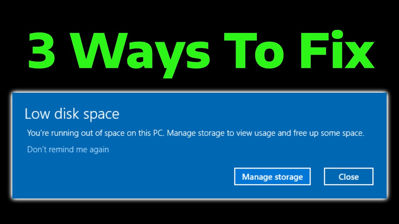 How To Fix Low Disk Space in Windows 11 (Not Enough Space)