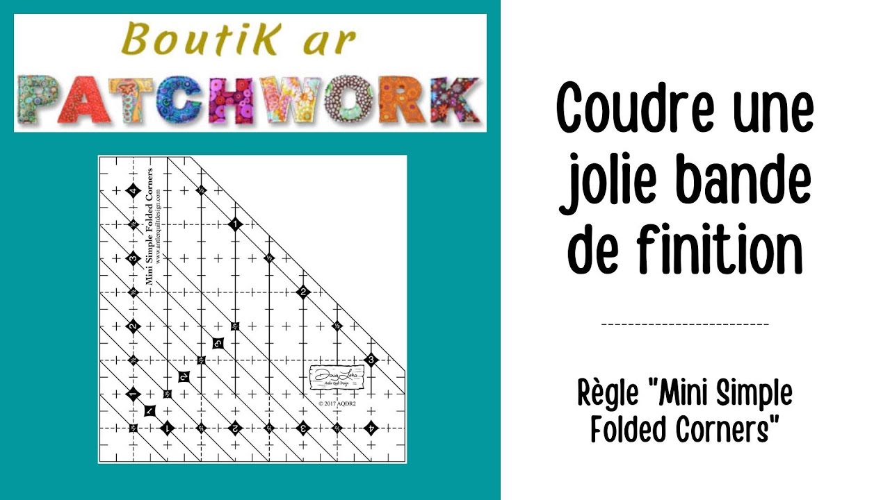 Coudre une jolie bande finition pour terminer son patchwork