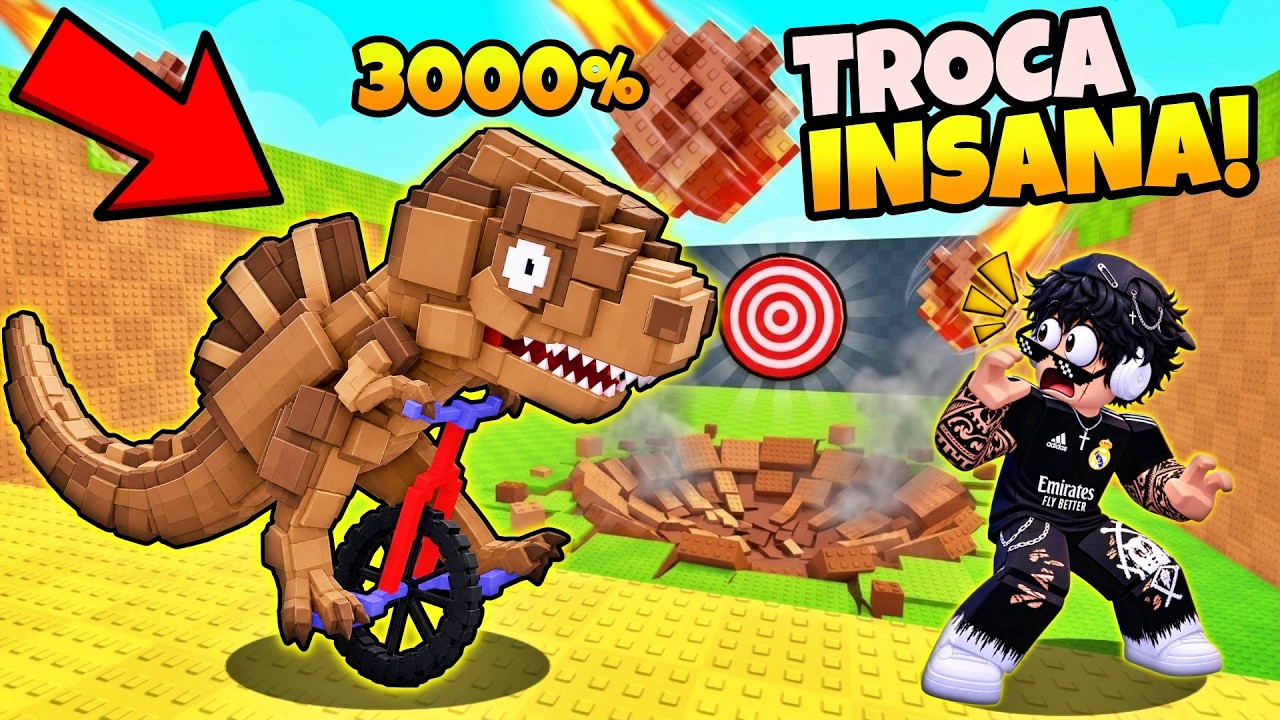 TENTEI TROCAR MEUS ABYSSAL NO NOVO BRAINROT no CHUTE UM BLOCO DA SORTE