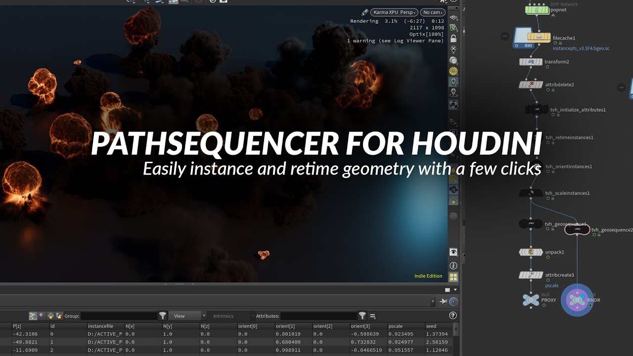 PathSequencer for Houdini - The Easiest Way to Instance & Retime