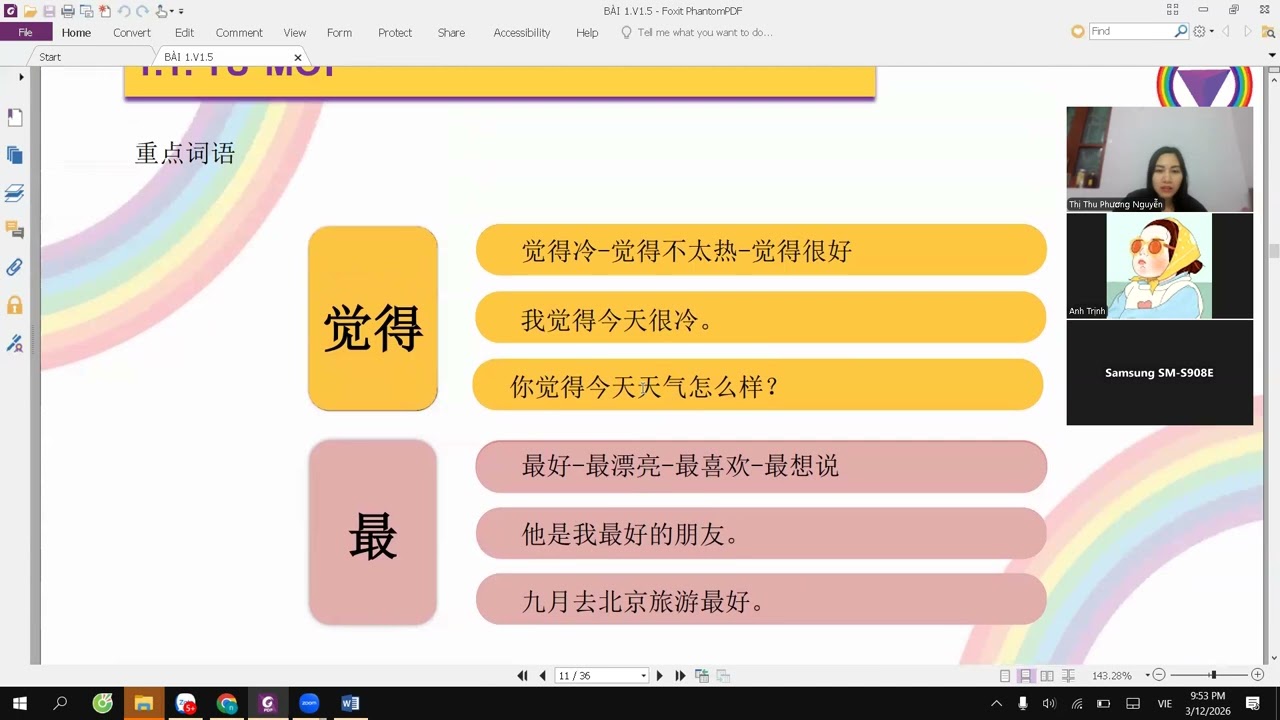 TIẾNG TRUNG CƠ BẢN 2 BUỔI 1.2