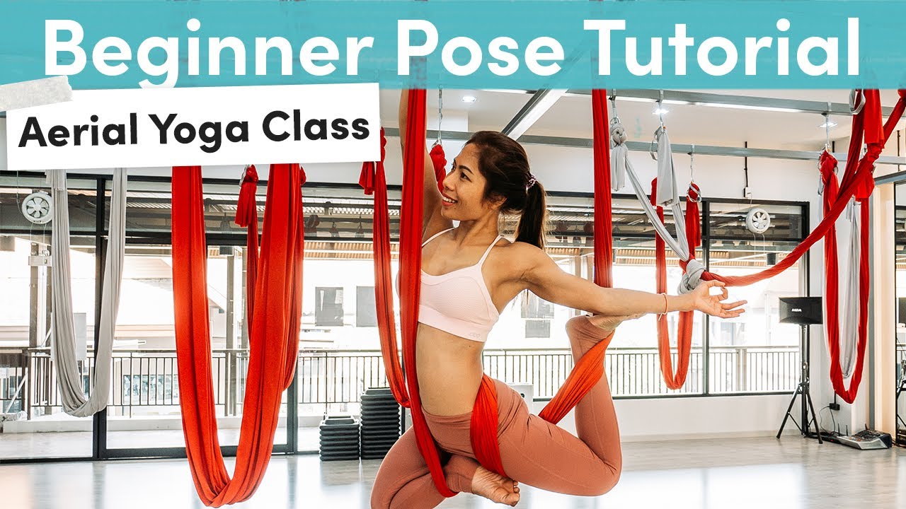 Aerial Yoga Class | Beginner Pose Tutorial