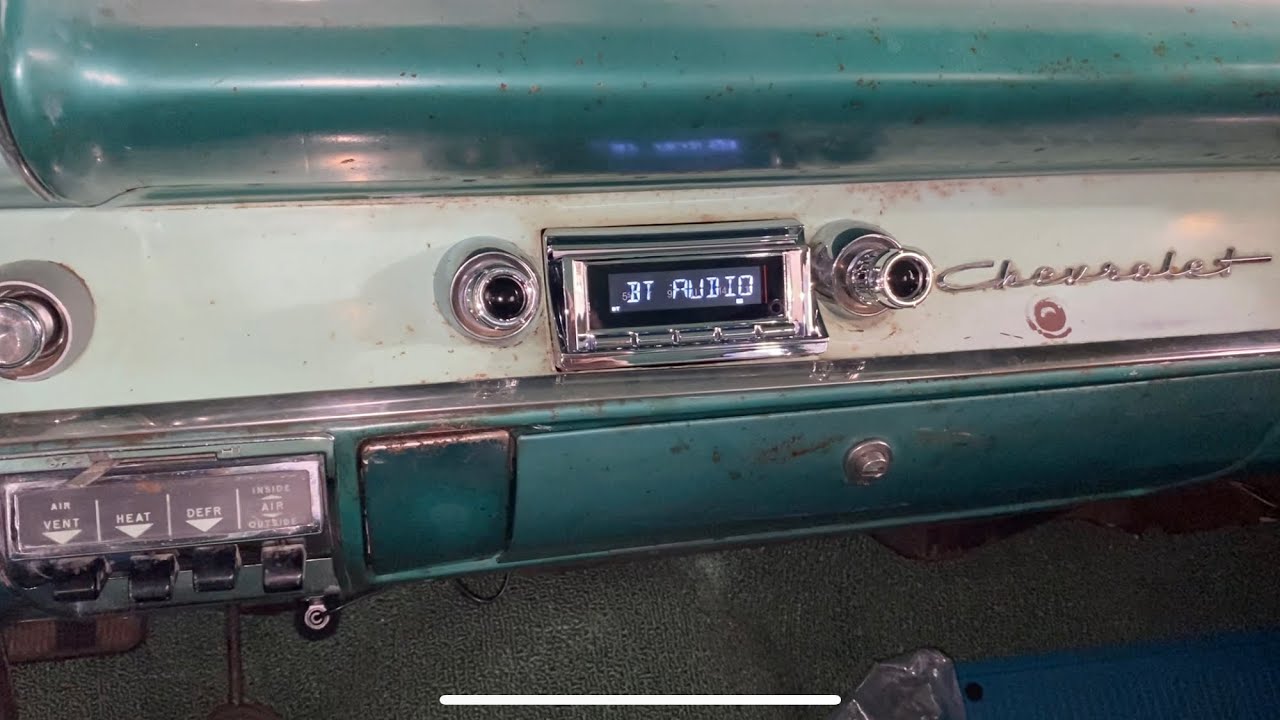 Installing ￼ custom auto sound Bluetooth radio in the 57 Chevy