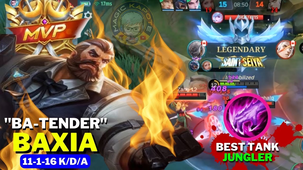 Best Tank Jungler Baxia Anti Healer vs Support Hero Estes | Magic Kapote ~ MLBB