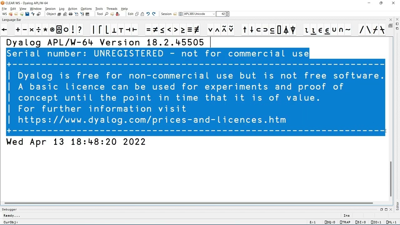 Overview of the Dyalog IDE for Microsoft Windows