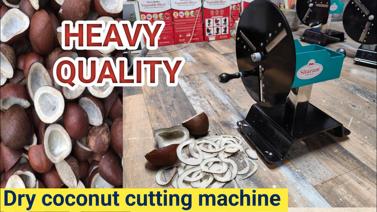 Hand-Operated Dry Coconut Cutter Machine — Easy & Safe Cutting!