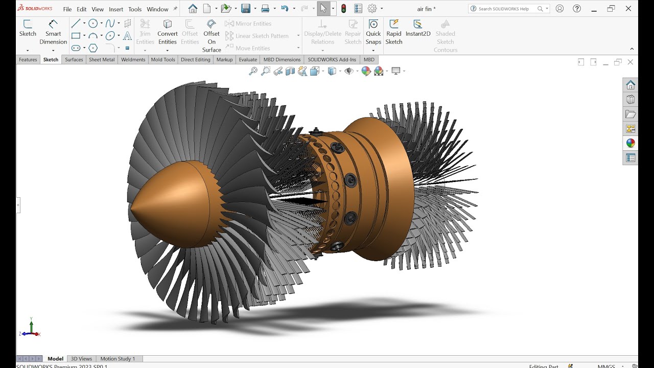 JET ENGINE IN SOLIDWORK🚀🚀FULL TUTORIAL 🔥#cad #solidworks 