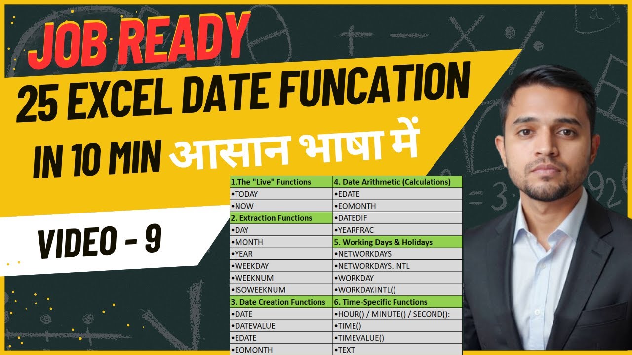 Workday to Datedif: Excel Date Functions Zero to Hero