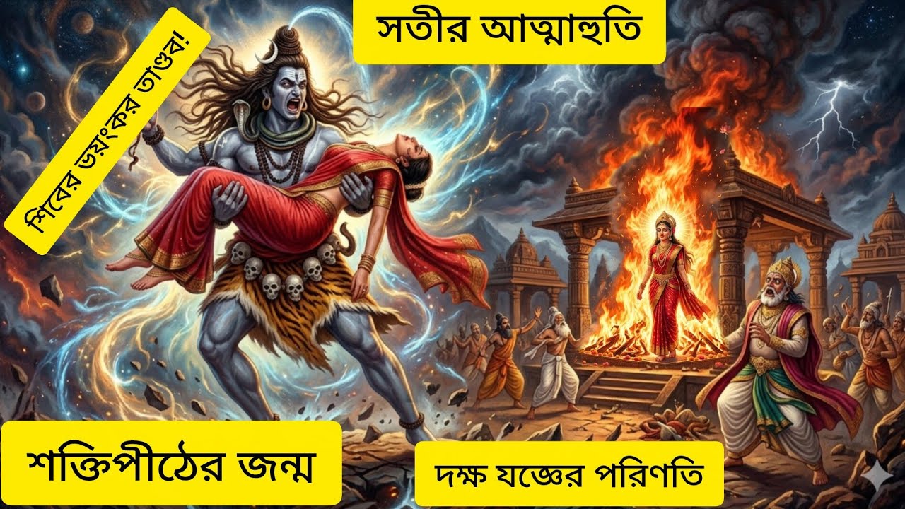 যজ্ঞের আগুনে সতীর আত্মাহুতি! তারপর কী ঘটেছিল জানেন? | শক্তিপীঠের জন্ম রহস্য Shiva Puran Story