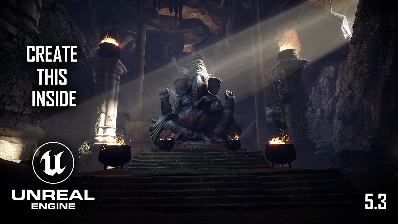 Учебное пособие по Unreal Engine 5 для начинающих | Стартовый курс UE5 2023 | Temple Cave | Созда...