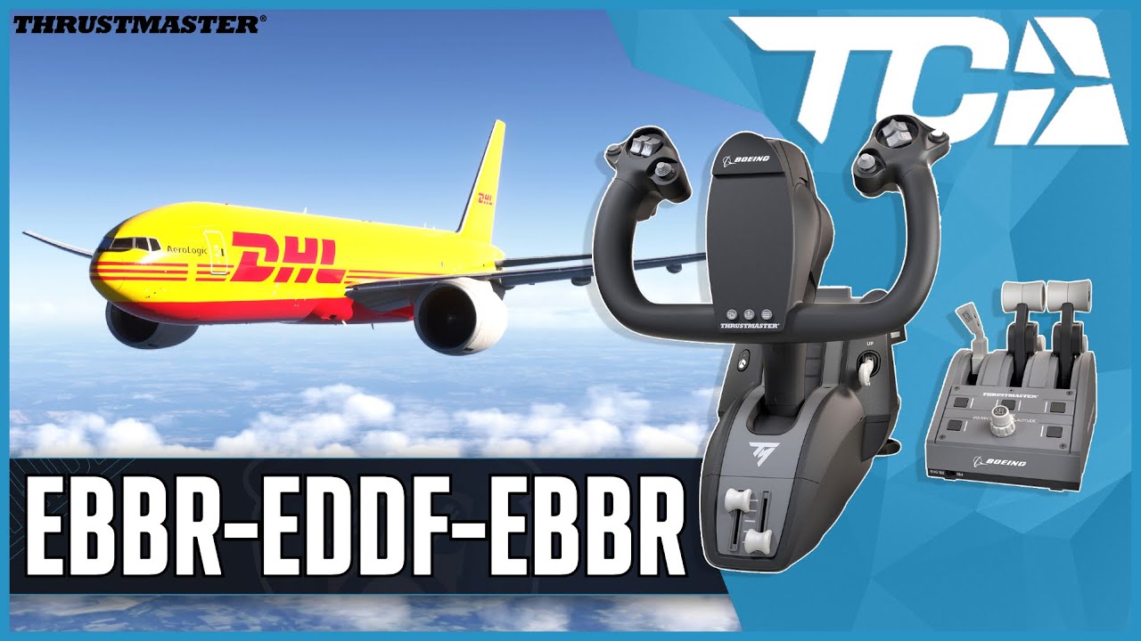 PMDG 777-F for MSFS2024 | Thrustmaster Boeing Yoke | Real World AeroLogic OPS | Brussels - Frankfurt