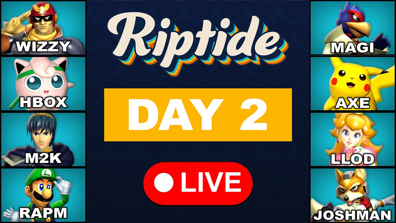 Riptide 2026 | Day 2/3 | Smash Melee Singles Pools + Top 16
