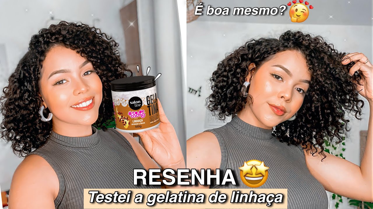 Finalizei o meu cabelo com a nova gelatina de Linhaça da @SalonLineBrasil  | Gostei? + Day after ✨