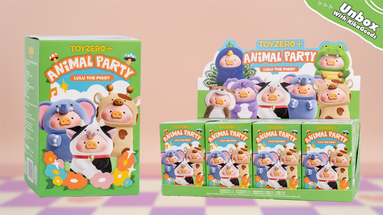 Unboxing Lulu The Piggy Animal Party Series Blind Box #kikagoods #unboxing #asmr #toys #cute #toys