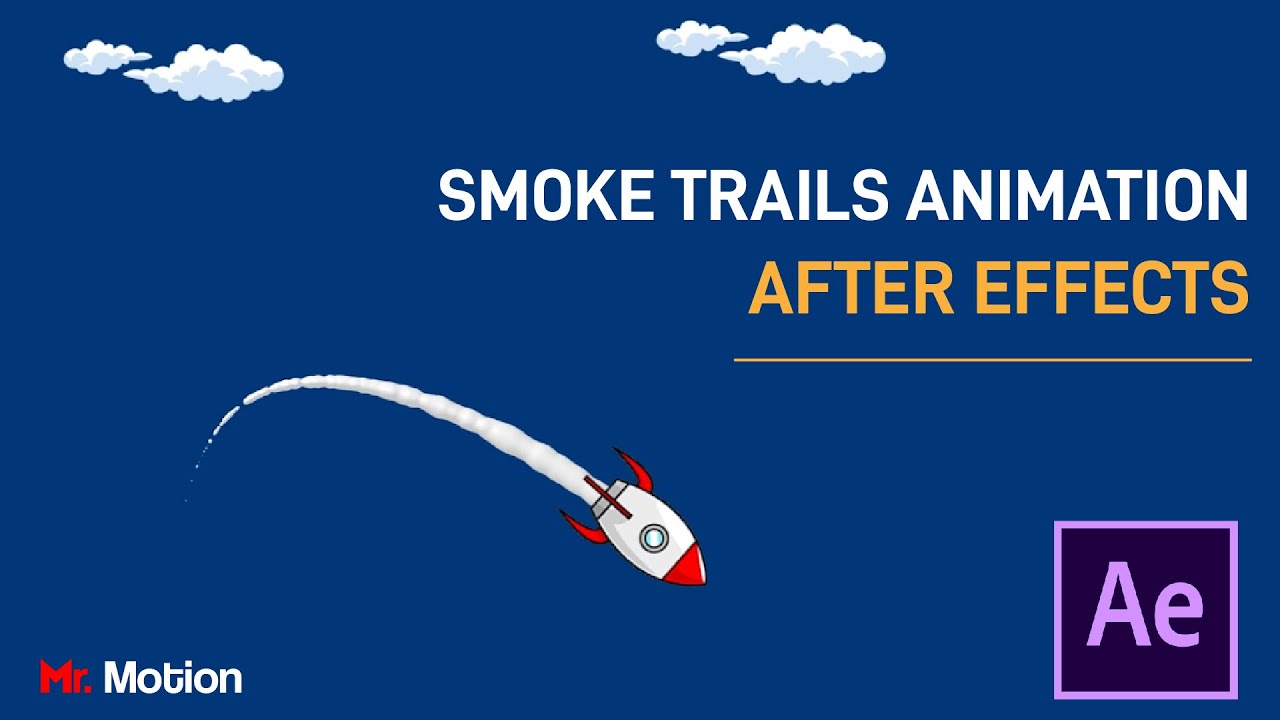 Rocket and smoke animation | After effect tutorial | Smoke trail animation | No third party plugin