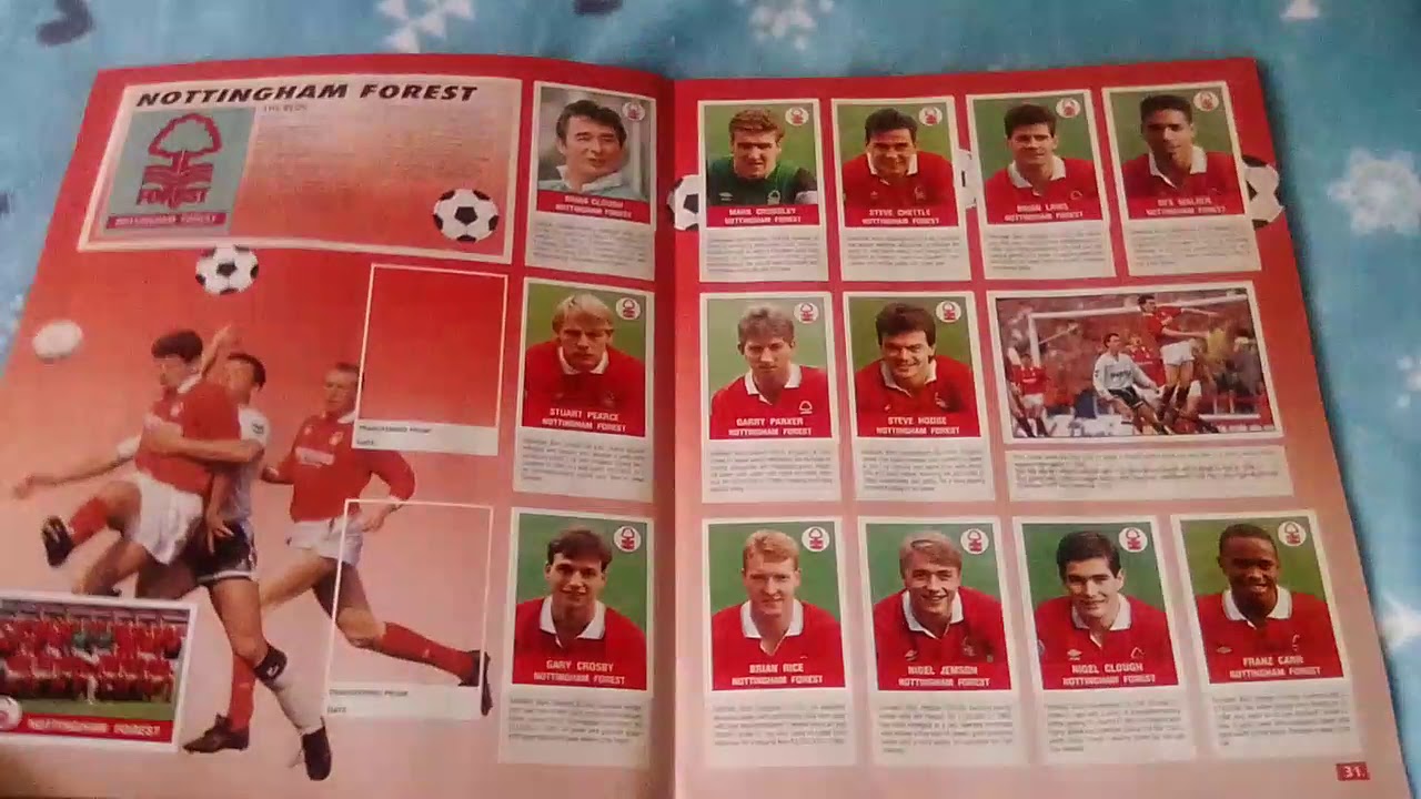 Panini Football 1991 Sticker Album 100% Complete