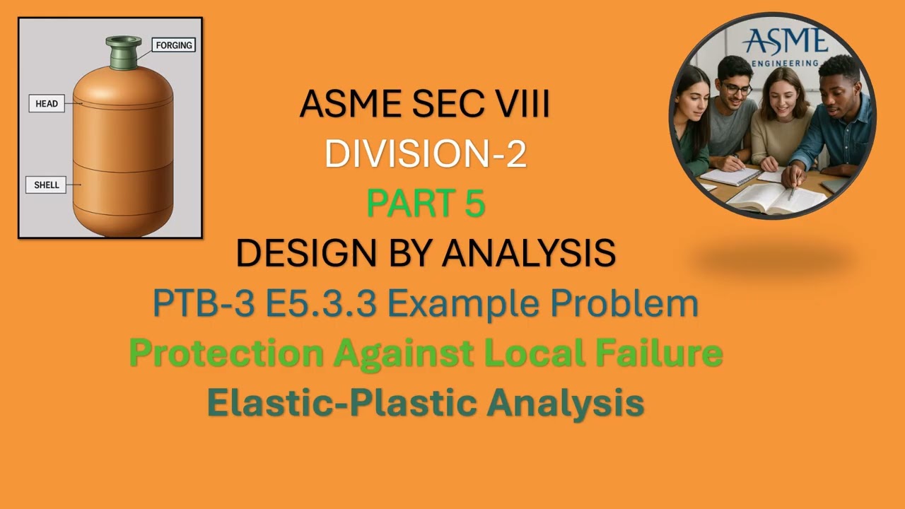 Video 3  ASME Section VIII Div 2 PTB-3 Examples | Protection Against Local Failure