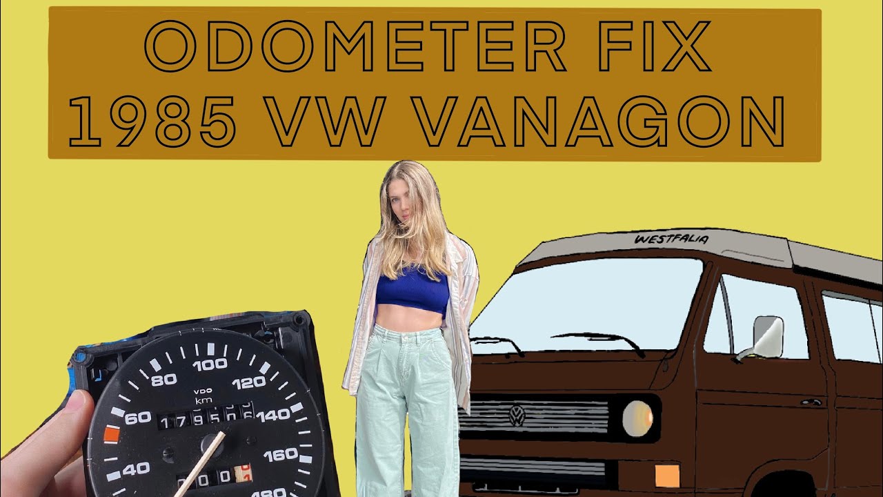 1985 VW Vanagon ODOMETER FIX// How to drop dash cluster on VW Van