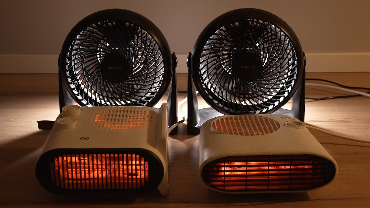 Ultra Cozy Sleep Ambience 🔥 Two Fan Heaters & Two Fans | Deep Sounds for Sleeping (10H)