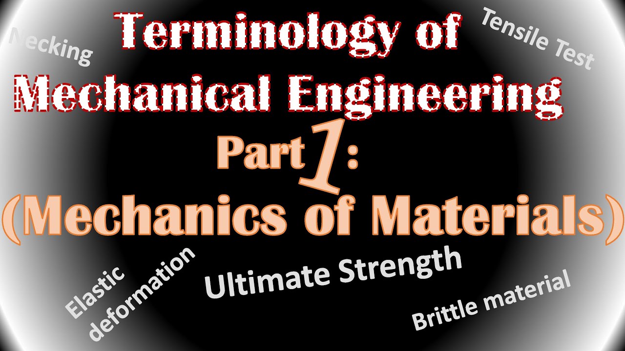 Terminology of Mechanical Engineering, Part 1: (Mechanics of Materials)