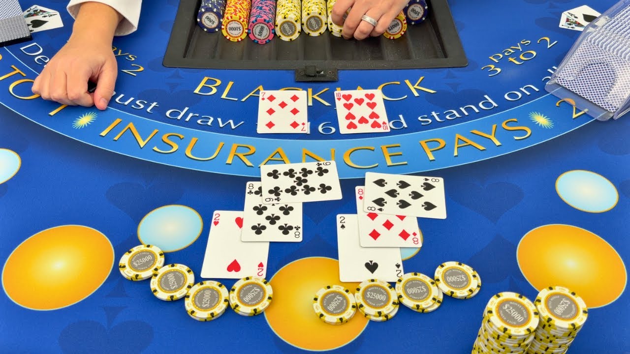 I WON $1,825,000 BETTING BIG ON BLACKJACK SPLITS, DOUBLE DOWNS, & MASSIVE 3:2 ODDS BLACKJACK WINS!