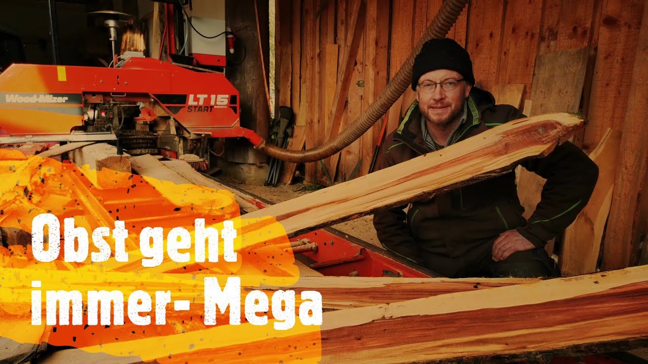 Obst zum Nachmittag geht immer - wundersch&ouml;ner Apfel - Woodmizer LT15 -  Obstholz ist so sch&ouml;n