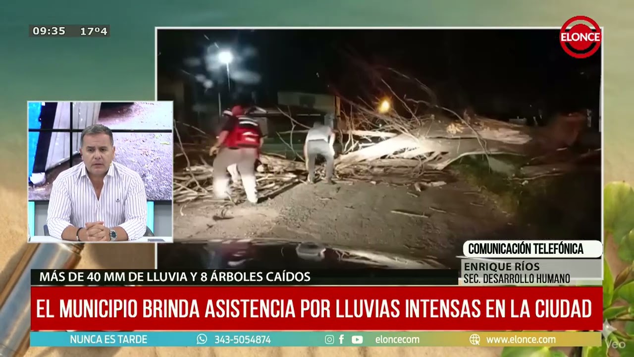 El municipio brinda asistencia por lluvias intensas en la ciudad - Enrique Ríos 03/03/26