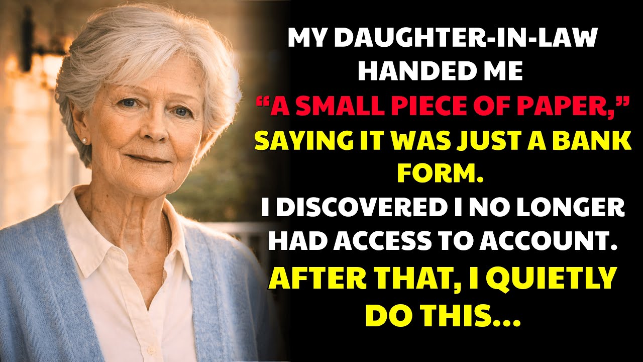 “My Daughter in Law Asked Me To Sign ‘One Small Paper’ — I Realized I Was Being Erased ”