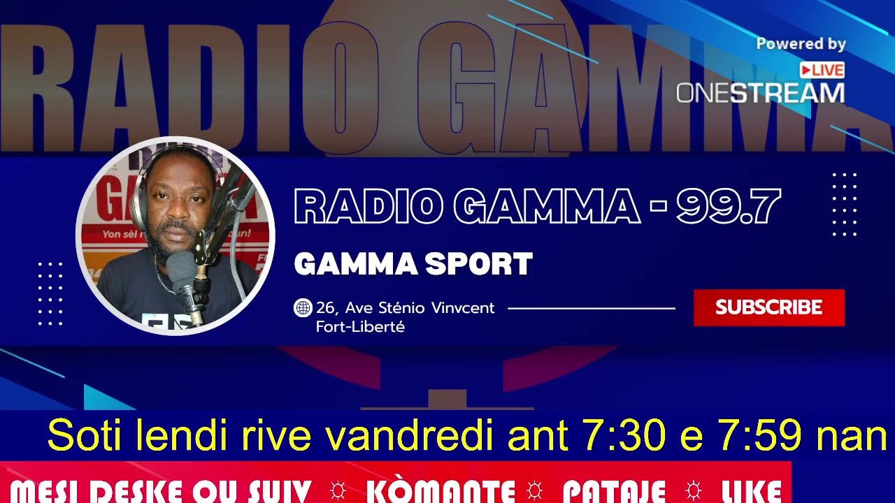 GAMMA SPORT | Kensy Telcin ak Wilson Augustin ap enfomew       #onestreamlive