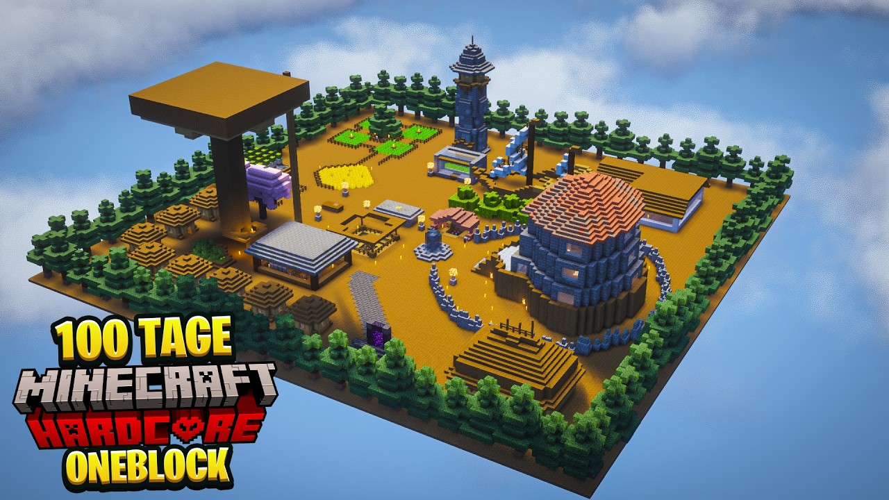Ich Überlebe 100 Tage in Minecraft Hardcore ONE BLOCK