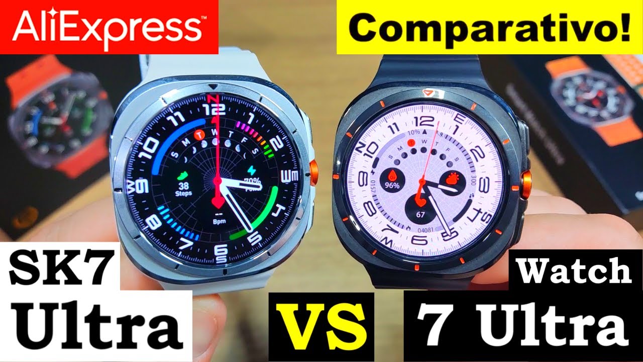 COMPARATIVO SK7 ULTRA VS WATCH 7 ULTRA! QUAL A MELHOR RÉPLICA DO GALAXY WATCH ULTRA DO ALIEXPRESS?