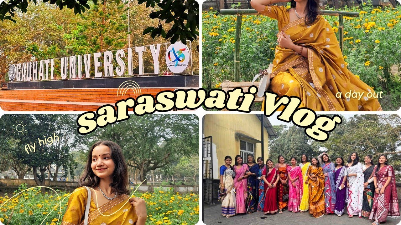 Saraswati Puja at Gauhati University 2k25 🎓✨ |#saraswatipuja #gauhatiuniversity #assam #vlog