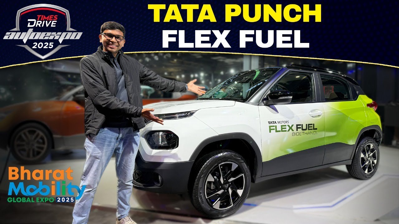 Tata Punch Flex Fuel Concept Revealed | Tata Motors at Bharat Mobility Expo | Times Drive Green
