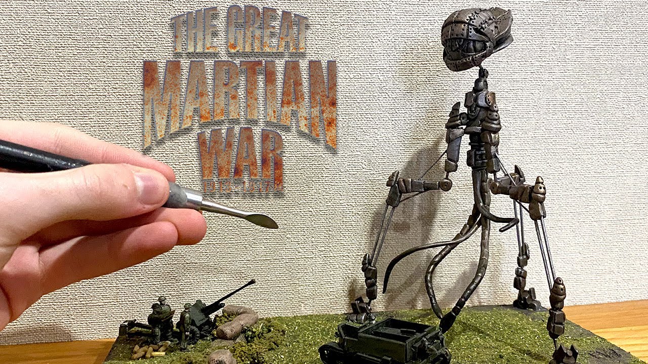 I made the great martian war diorama, clay wood, gap filler, and others.