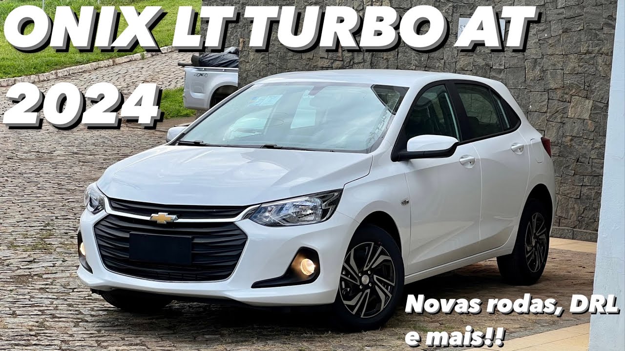 Chevrolet Onix LT Turbo AT 2024 - Linha 2024 com DRL, NOVAS RODAS e mais!! (4K)
