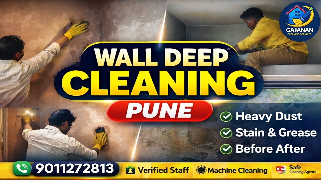 Wall Deep Cleaning Pune | Heavy Dust, Stains & Grease Removal | Before After Results