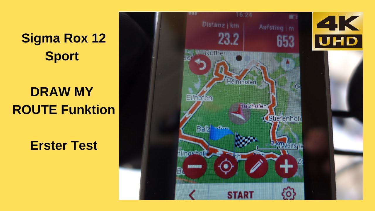 Fahrradnavigation Sigma Rox Sport12 E-Bike Tour im Allgäu DRAW MY ROUTE #E-Bike #Allgäu #Cube #Sigma