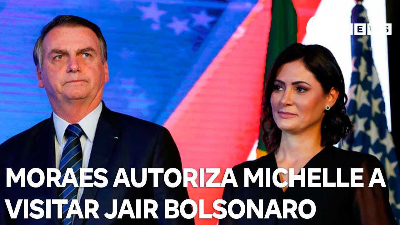 Moraes autoriza Michelle a visitar o ex-presidente Jair Bolsonaro