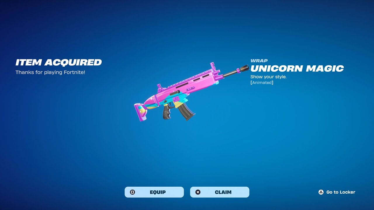Как получить волшебную обертку «Единорог» БЕСПЛАТНО в Fortnite (Разблокирован стиль «Волшебный ед...